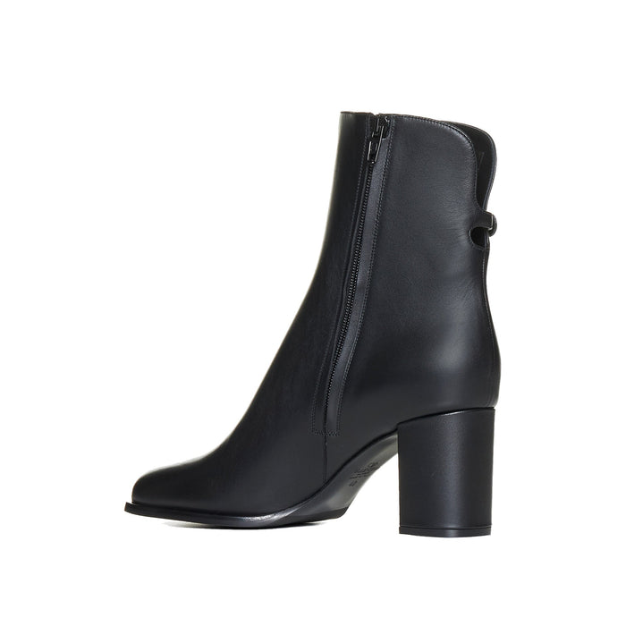 Garavani Vlogo Signature Leather Boots Black Calf