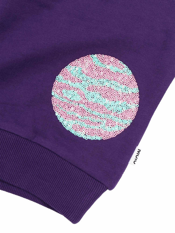 Marika Sweat Shirt Purple Cotton Organic Sweatshirt
