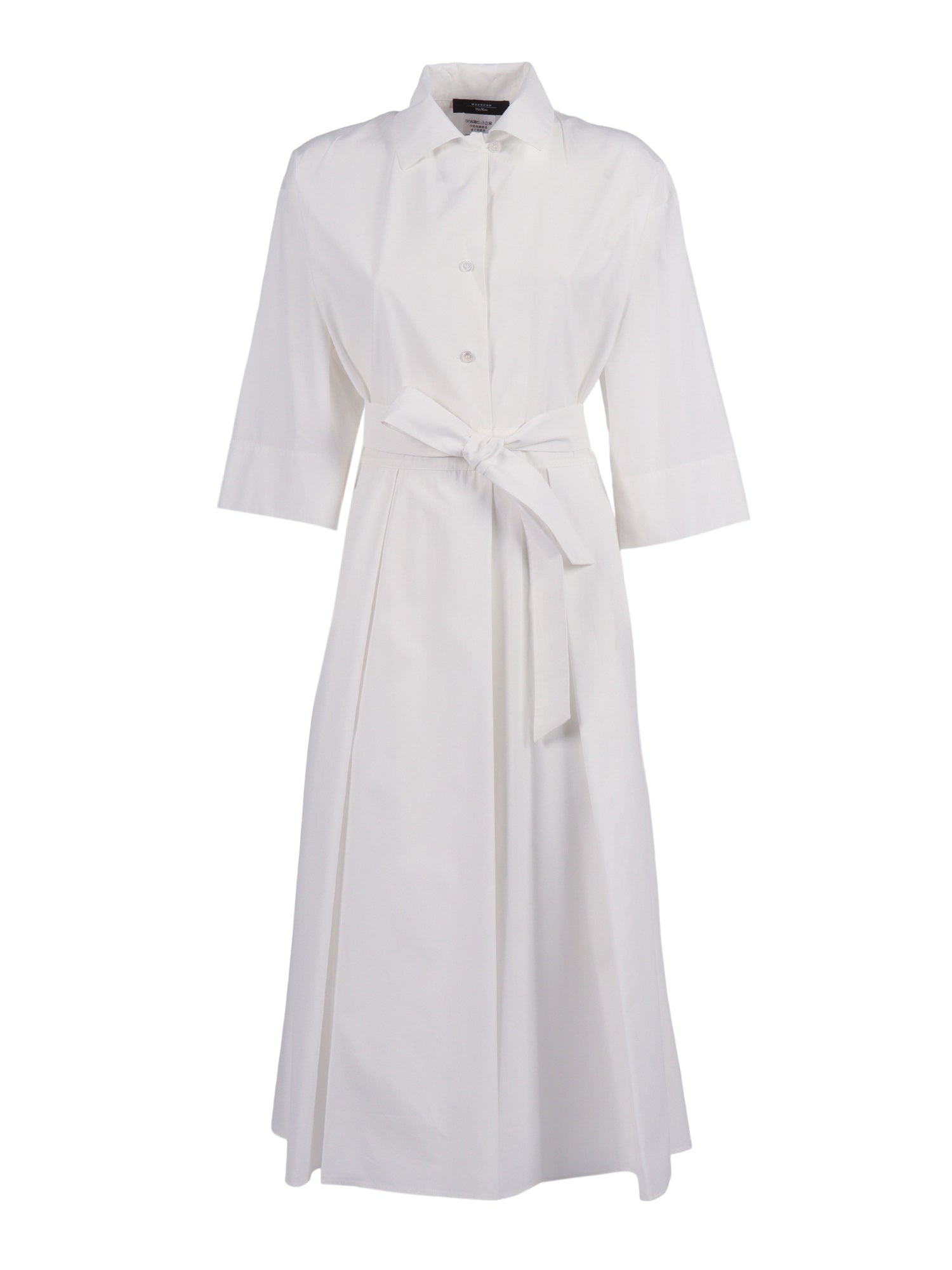 Dress White Cotton Midi