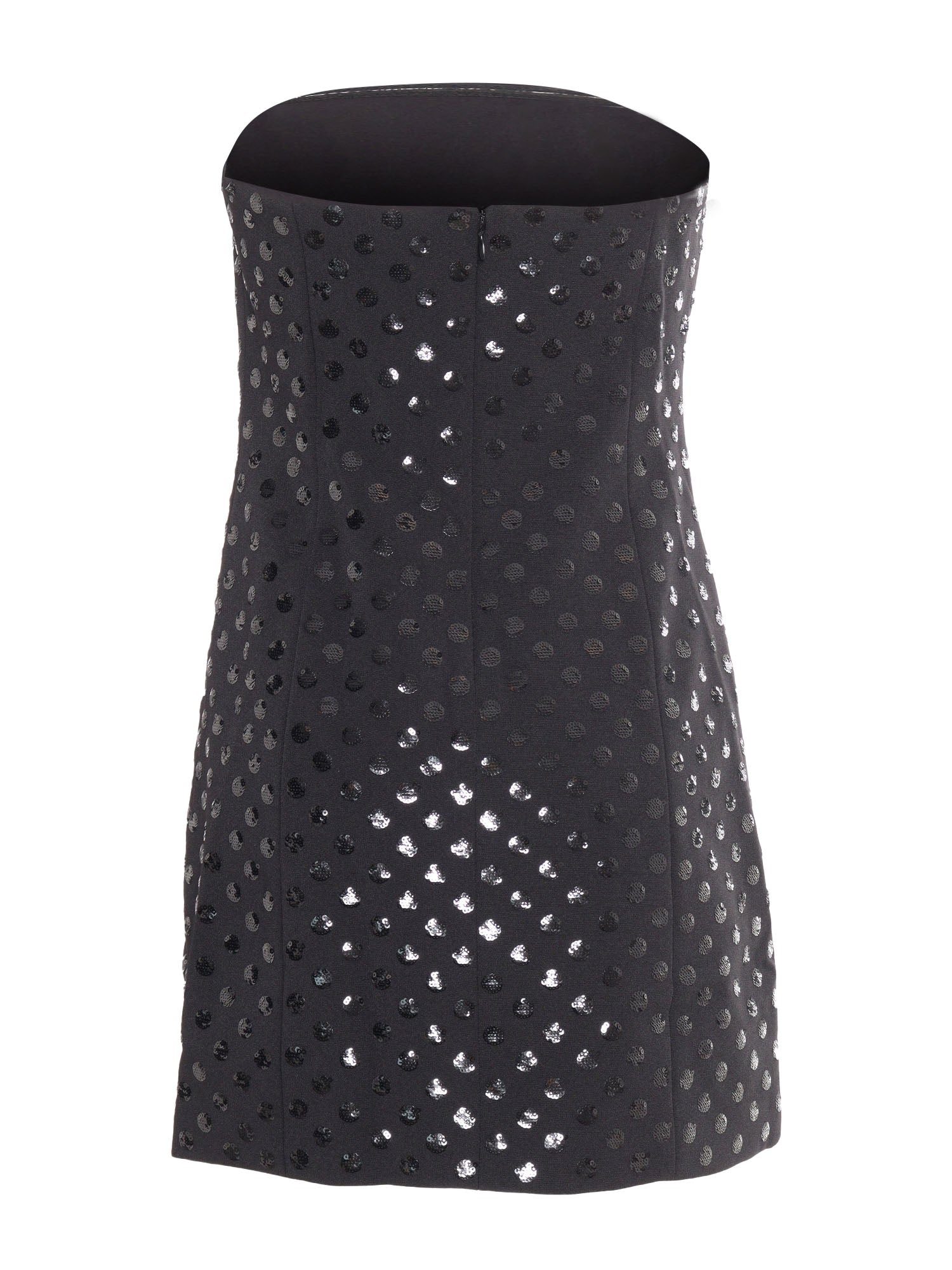 Sequin Dot Mini Dress Black Midi