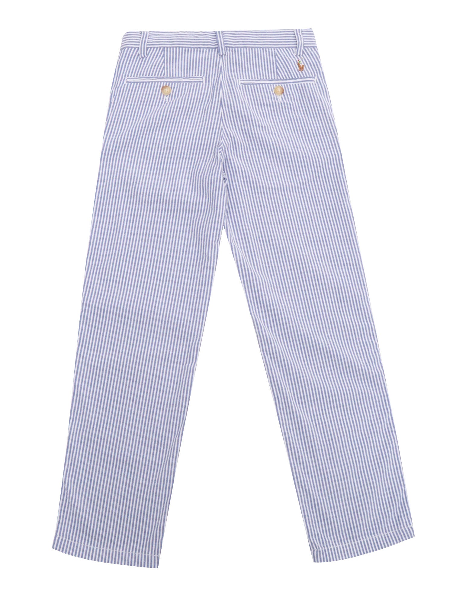 Striped trousers Blue Cotton Elastane Pant