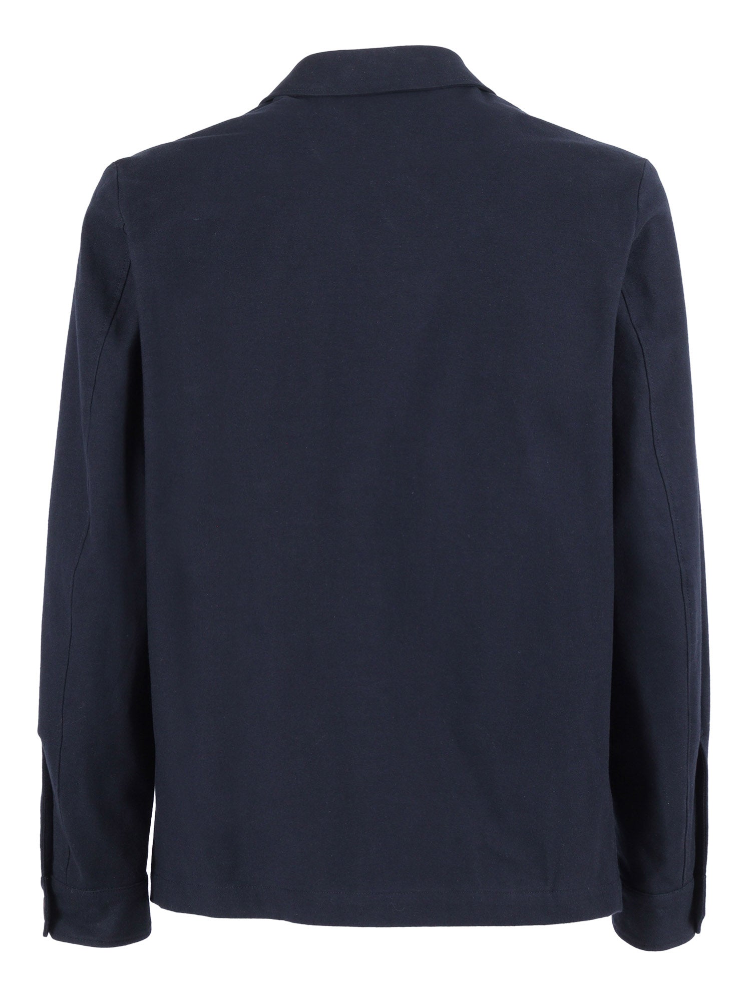 Jacket Blue Cotton Elastane Single Breasted