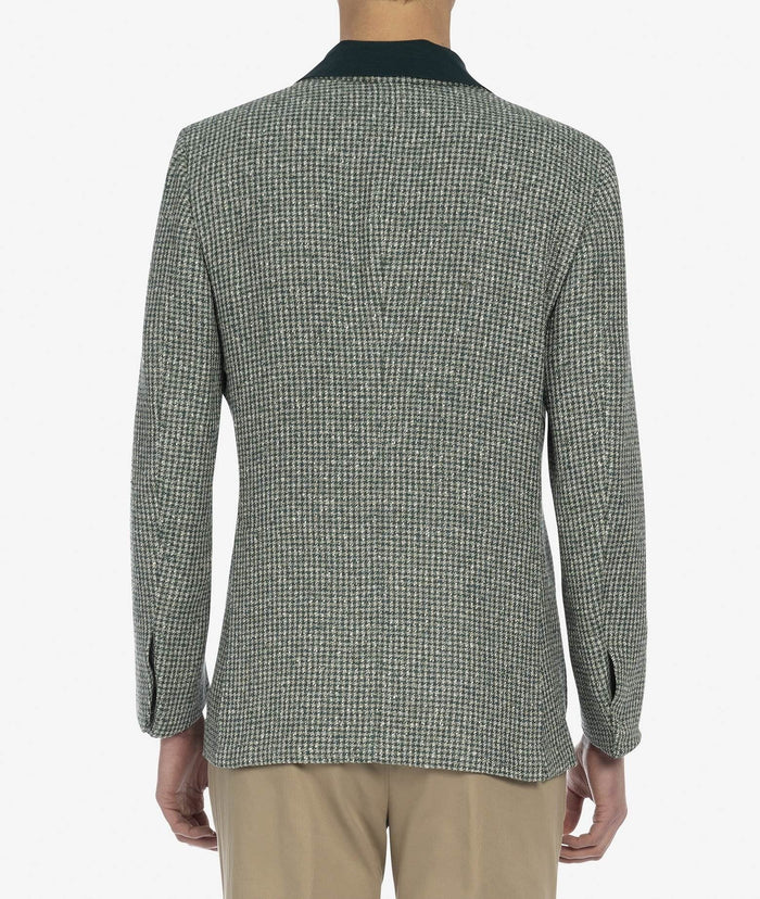 Single-Breasted Linen Jacket Cairo Darkgreen Tailored Made