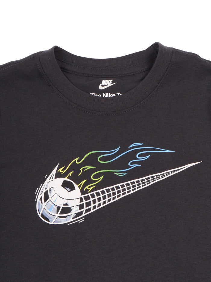 Nkb Soccer Swoosh Tee Grey Cotton Polyester Short Sleeves T-shirt