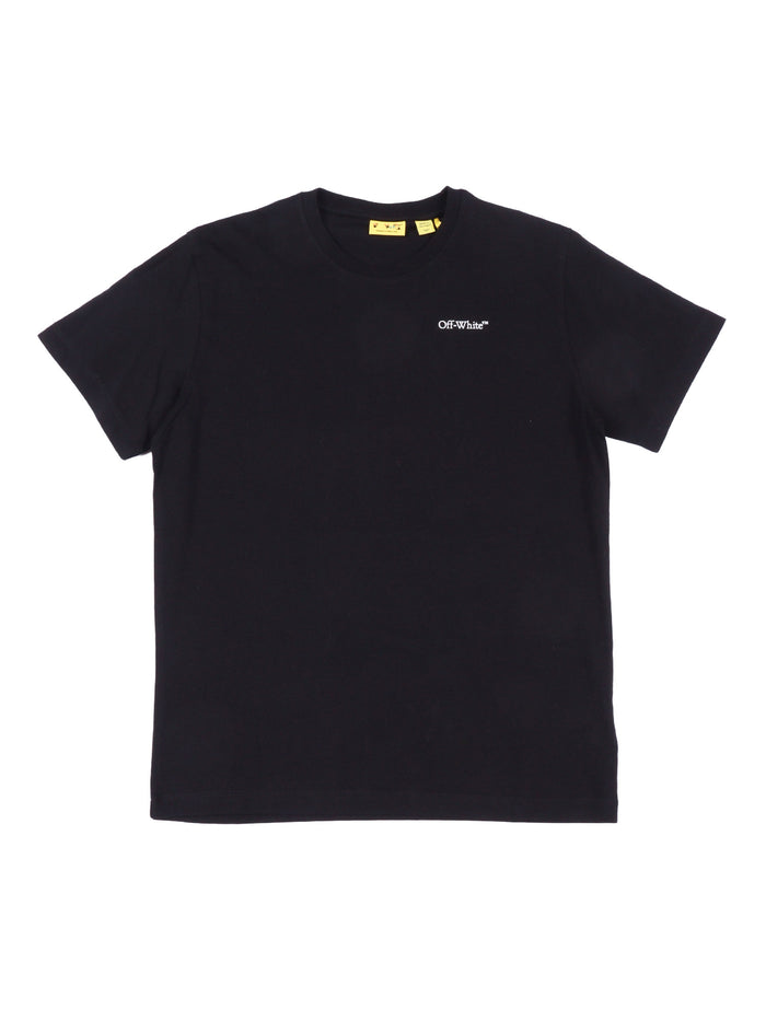 SCRIBBLE DIAG TEE S-S Black Cotton Short Sleeves T-shirt
