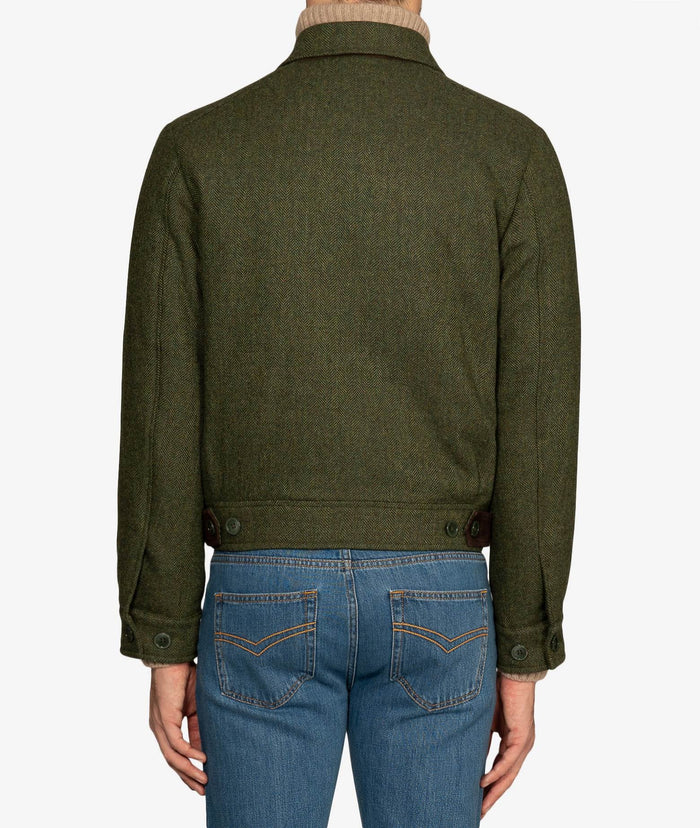 Casual Wool Jacket Altaj Green Sportwear Blouson