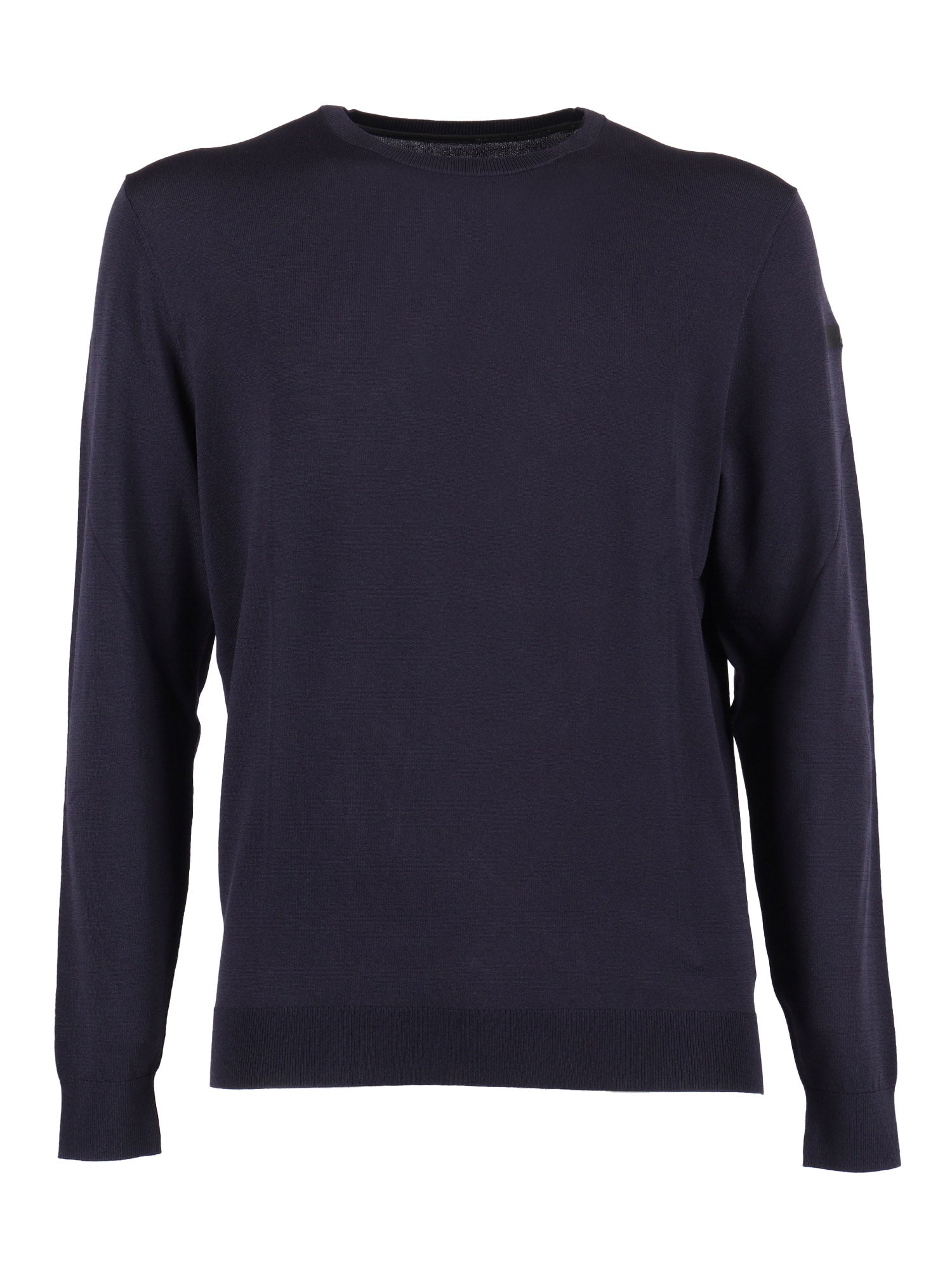 Maxell Round Knit Blue Viscose Polyamide Elastane Crewneck