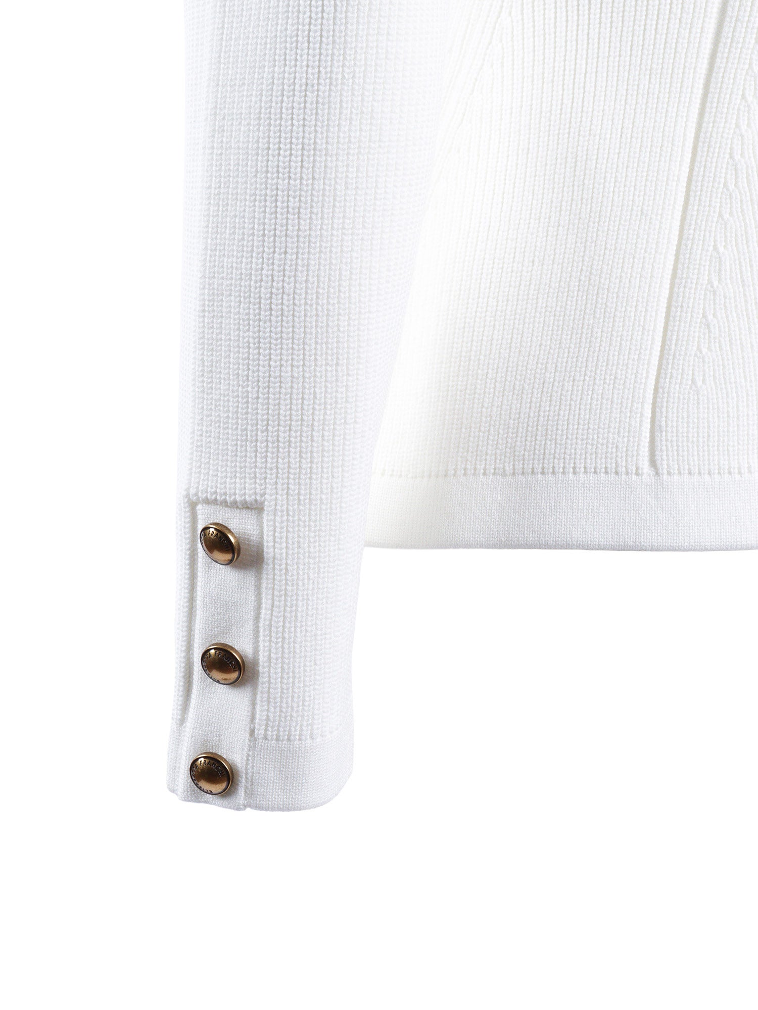 KNITTED TOP White Viscose Polyester Polyamide Crewneck