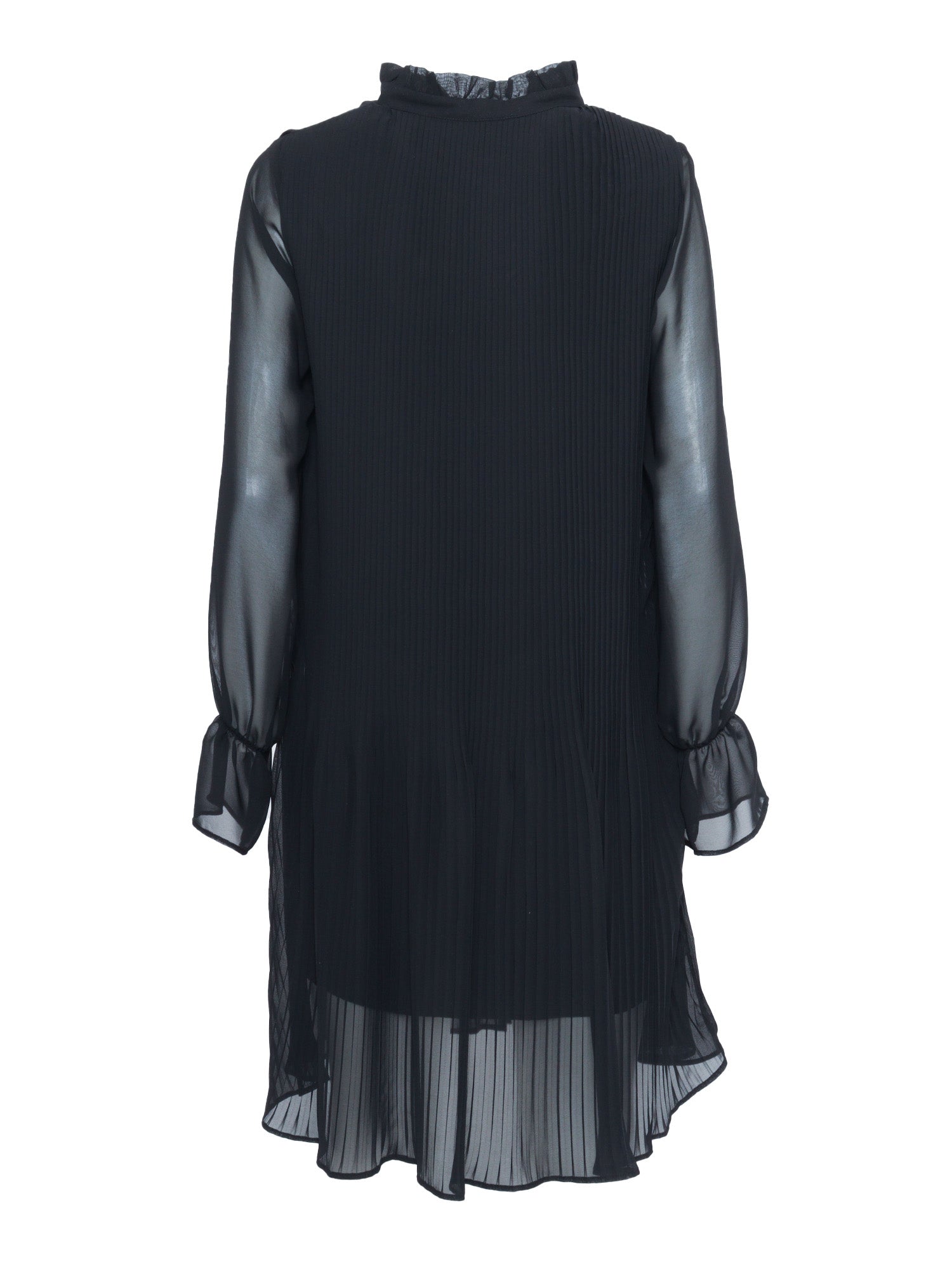 Woman Dress Black Polyester Midi