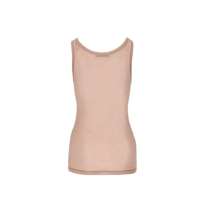 Sleeveless Logo Top Pink Silk