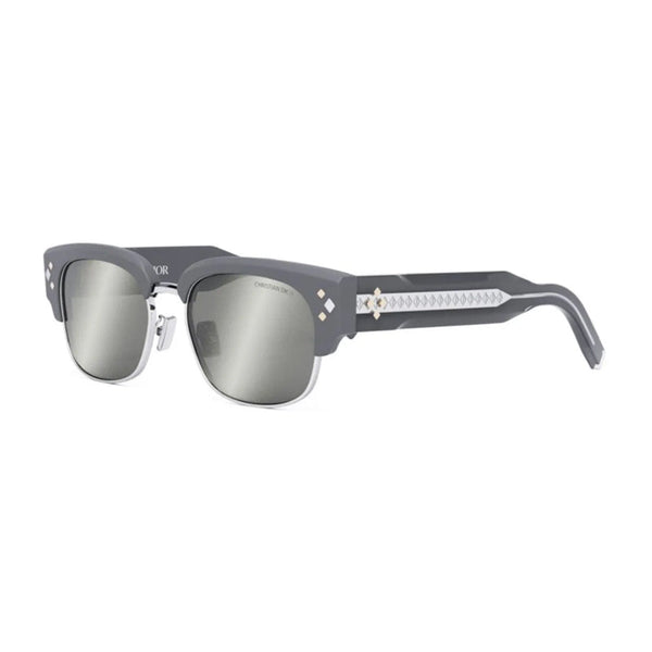 Dior Sunglasses Square Full Rim, Grey Frame And Smoke Mirror Lens Cddiamondc1u45a4
