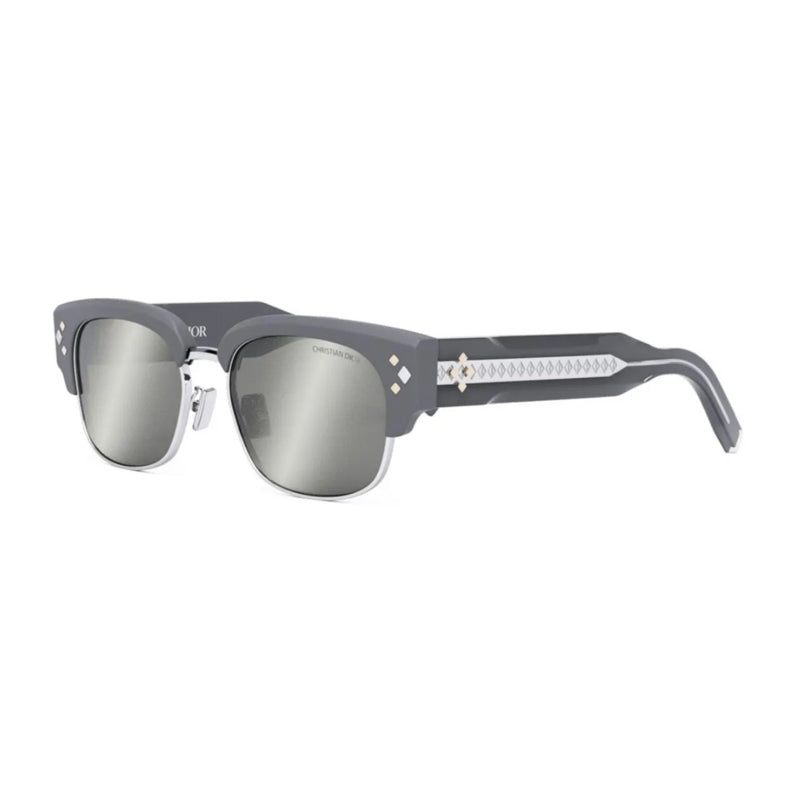 Dior Sunglasses Square Full Rim, Grey Frame And Smoke Mirror Lens Cddiamondc1u45a4