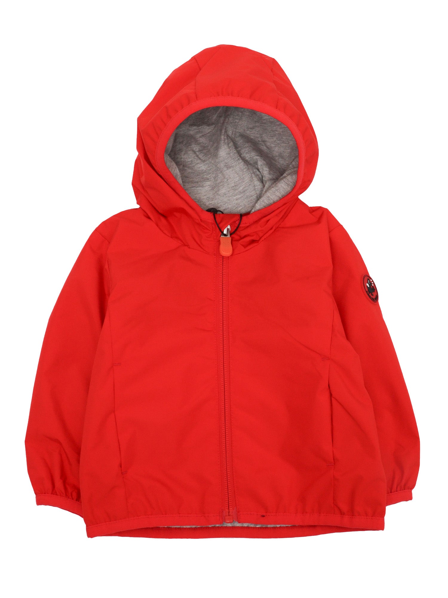 COCO BABY HOODED JACKET Red Polyester Lining Cotton Nylon Short Puffer