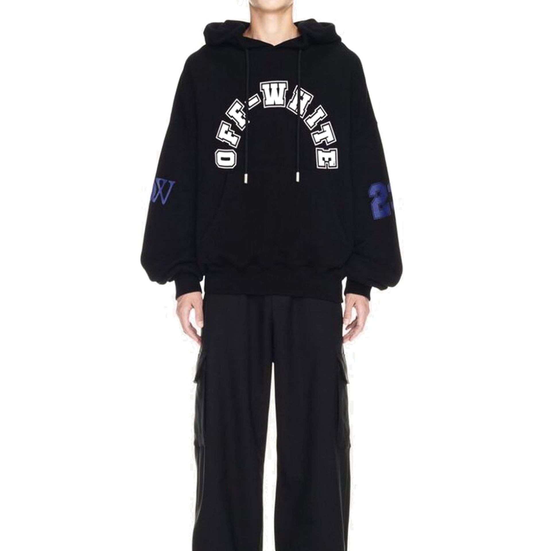 Off-White Hooded Sweatshirt Black Cotton