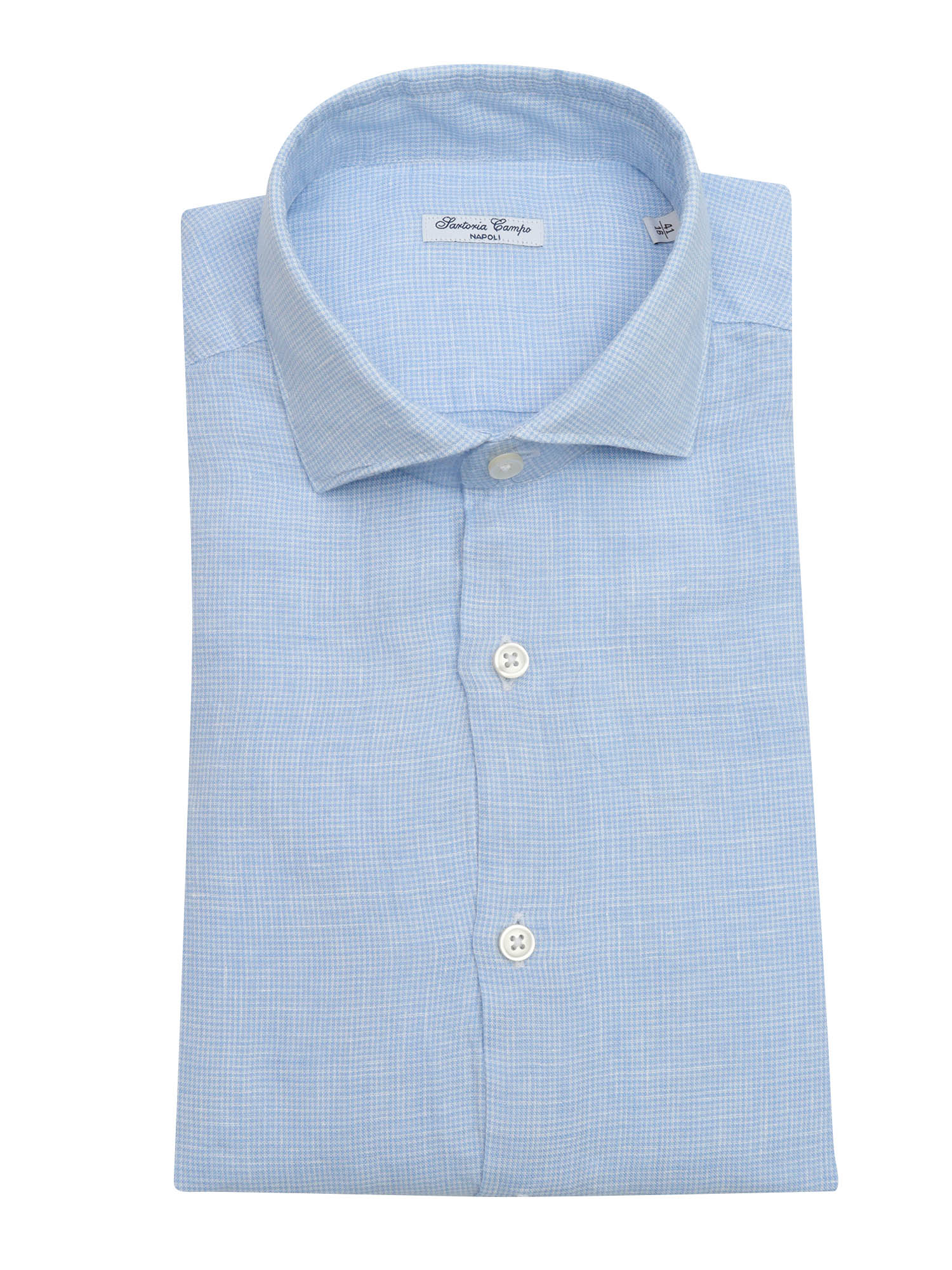 MAN SHIRT Light Blue Linen