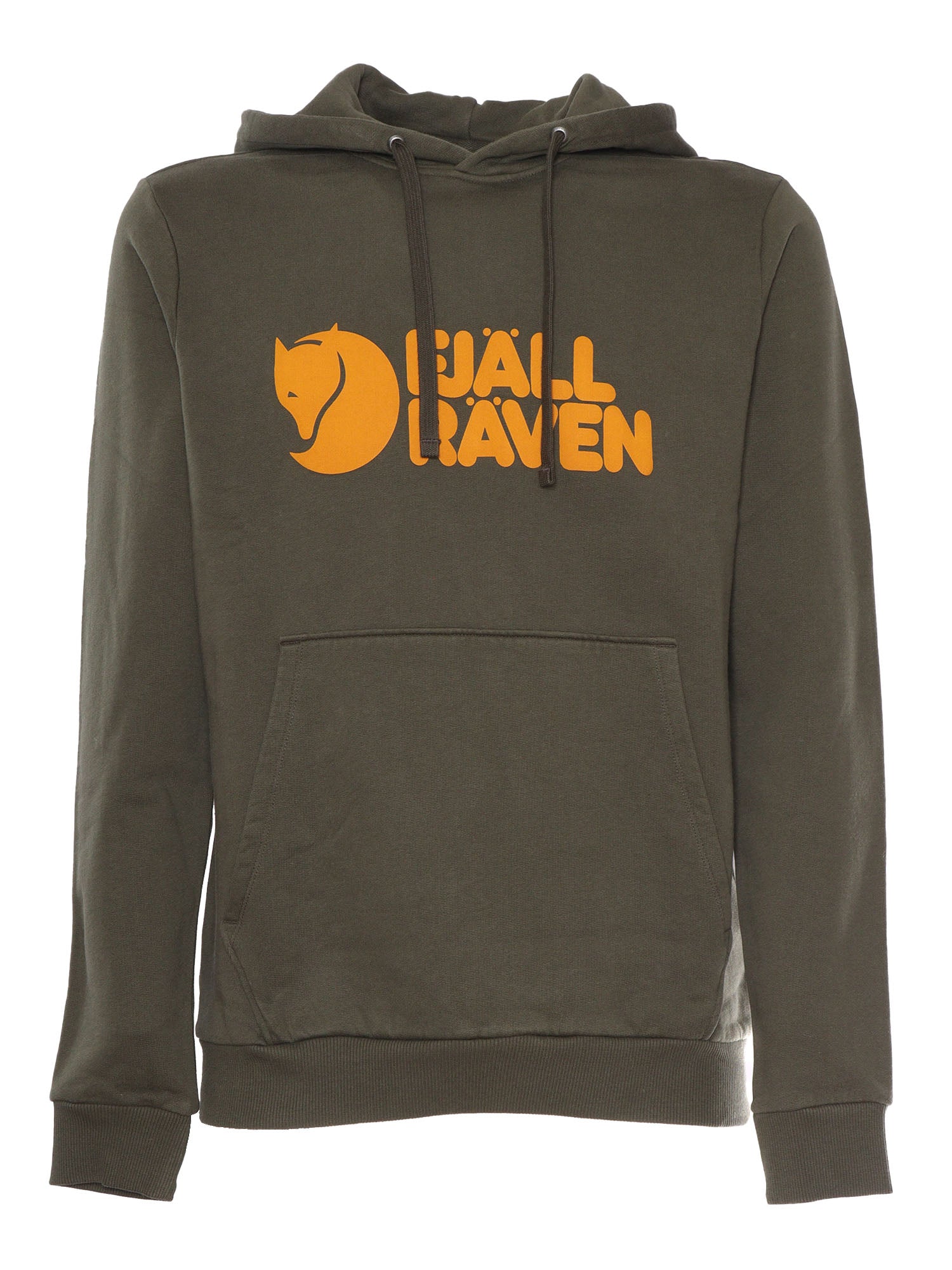 Fj�llr�ven Logo Hoodie M - Green Cotton (organic) Sweatshirt