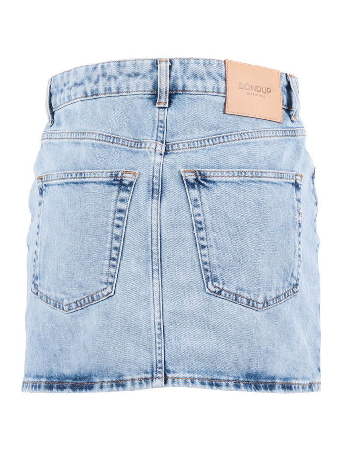 Skirt Blue Cotton Elastane