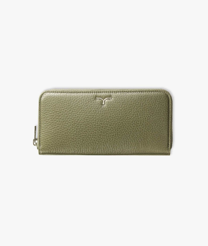 Zippered Wallet Lira Olive And Money Holder