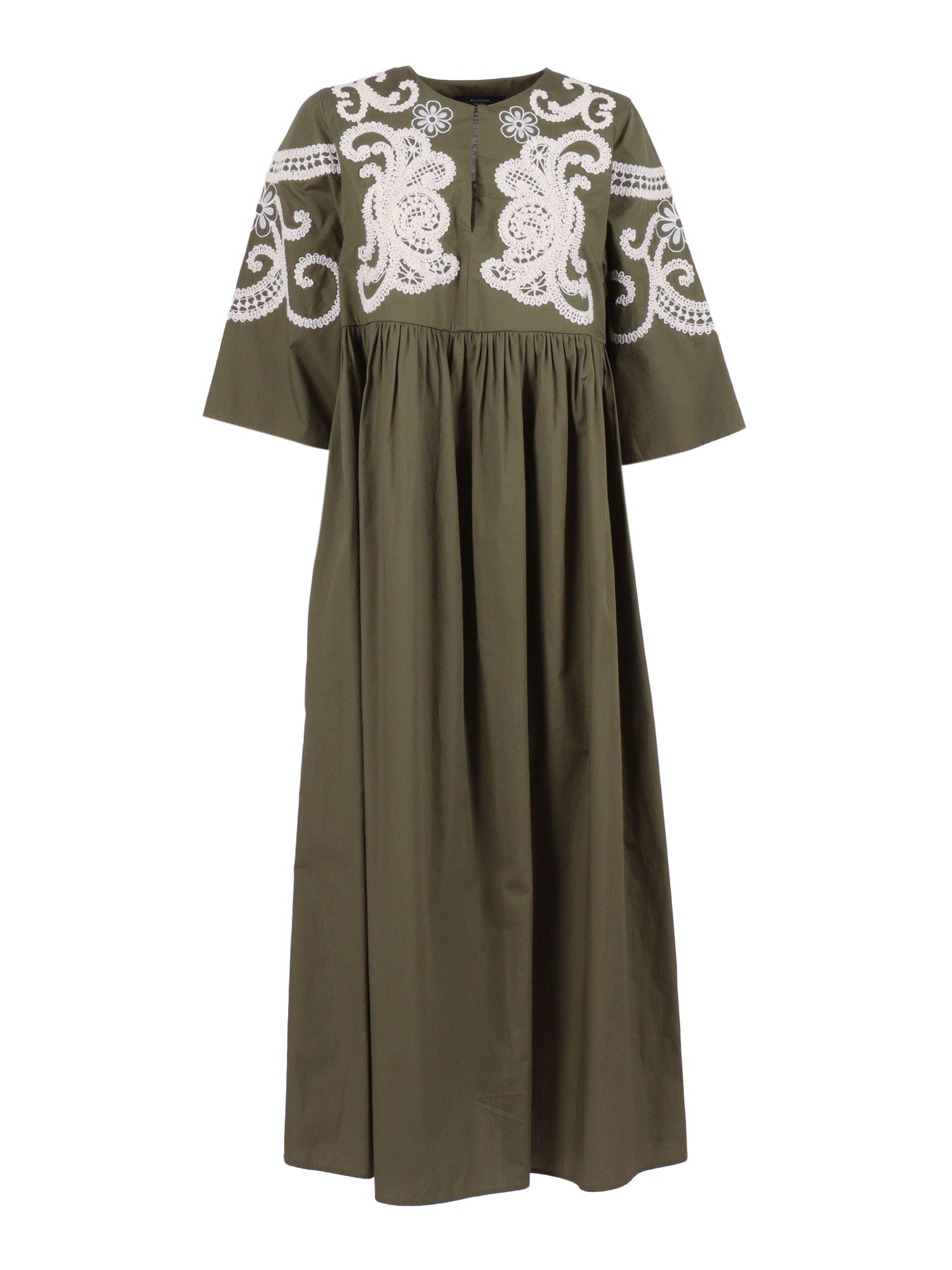 Dress Green Cotton Lining Midi