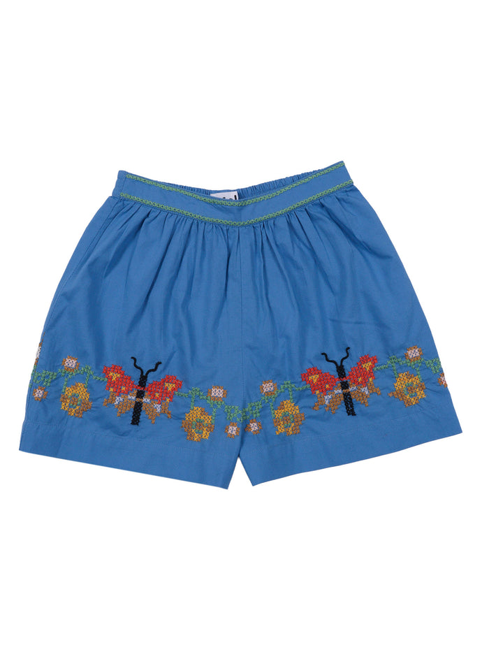 Ally Shorts S Blue Cotton Organic
