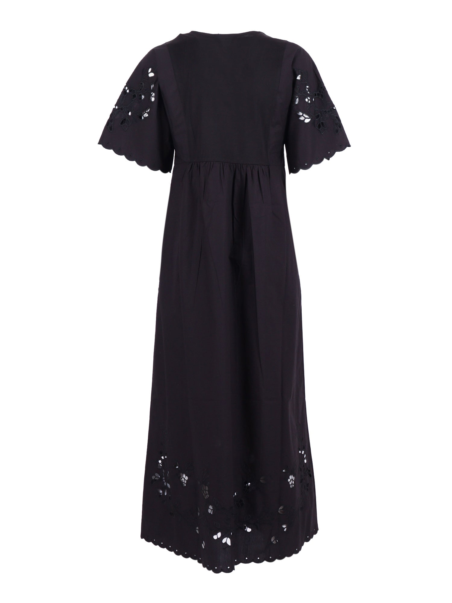 Dress Black Cotton Midi