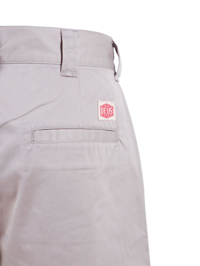 Service Short Beige Polyester Cotton Pant