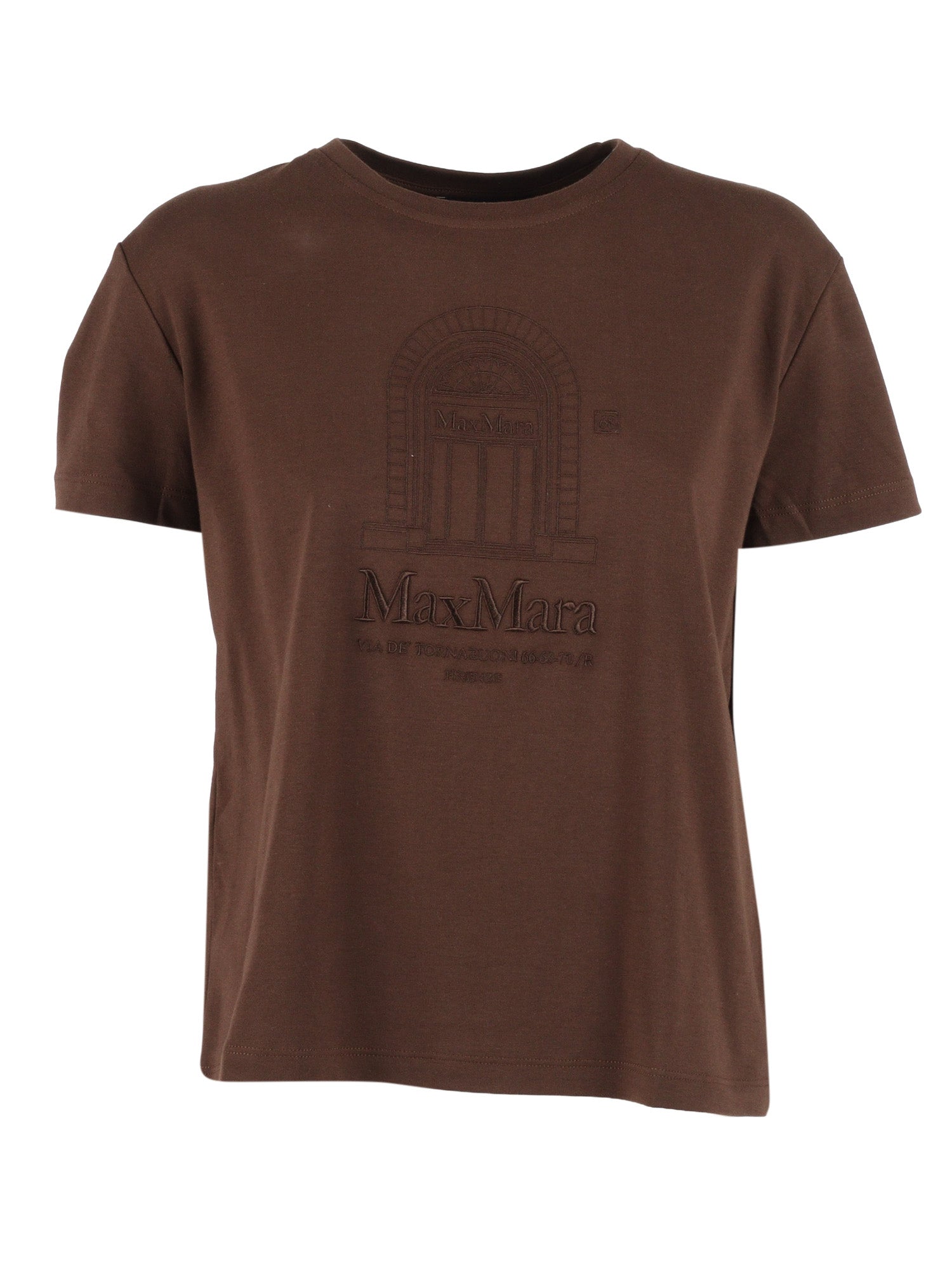 T-SHIRT Brown Cotton Short Sleeves