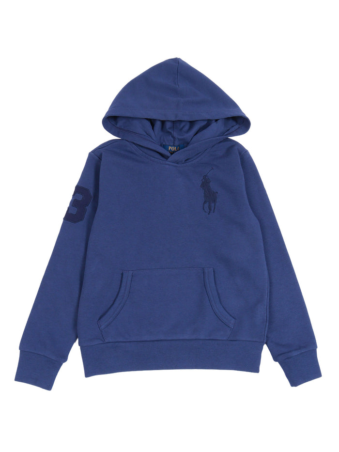 Knit-Pullover-Sweatshirt Blue Cotton Polyester