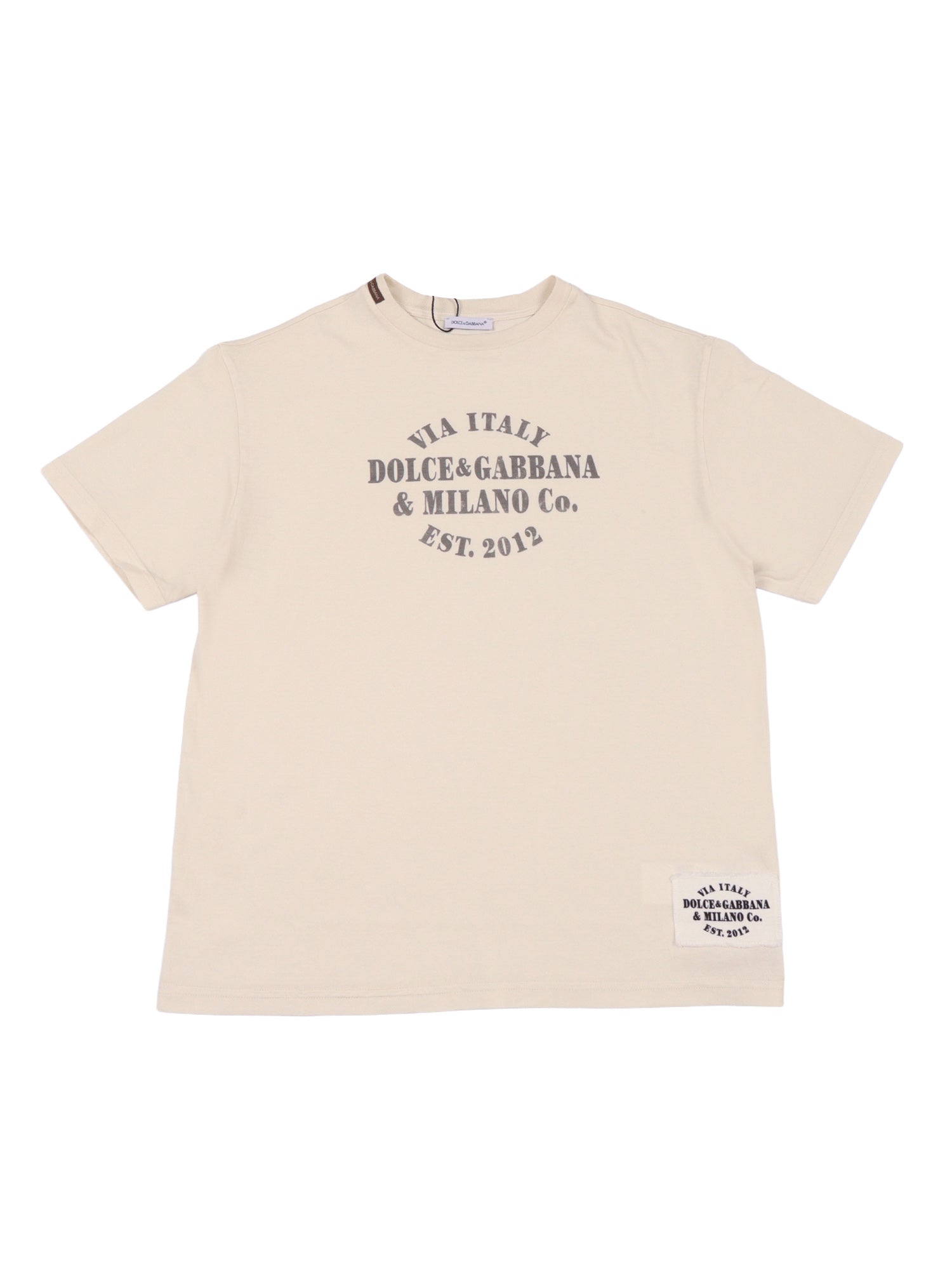 T-Shirt Panna Cotton Short Sleeves