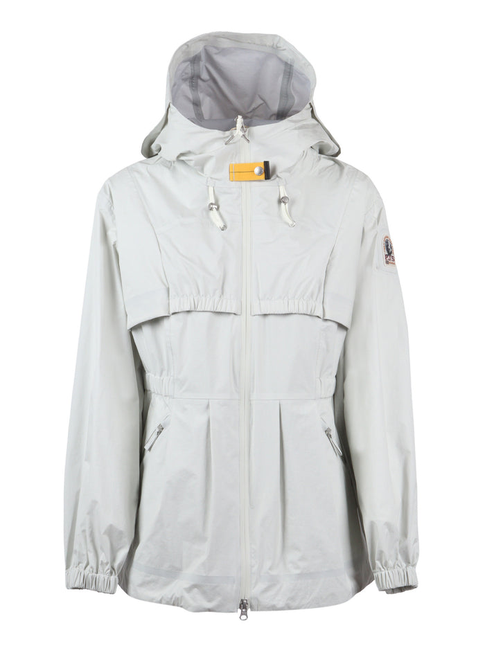 UNERI - WOMAN HOODED JACKET White Short Puffer