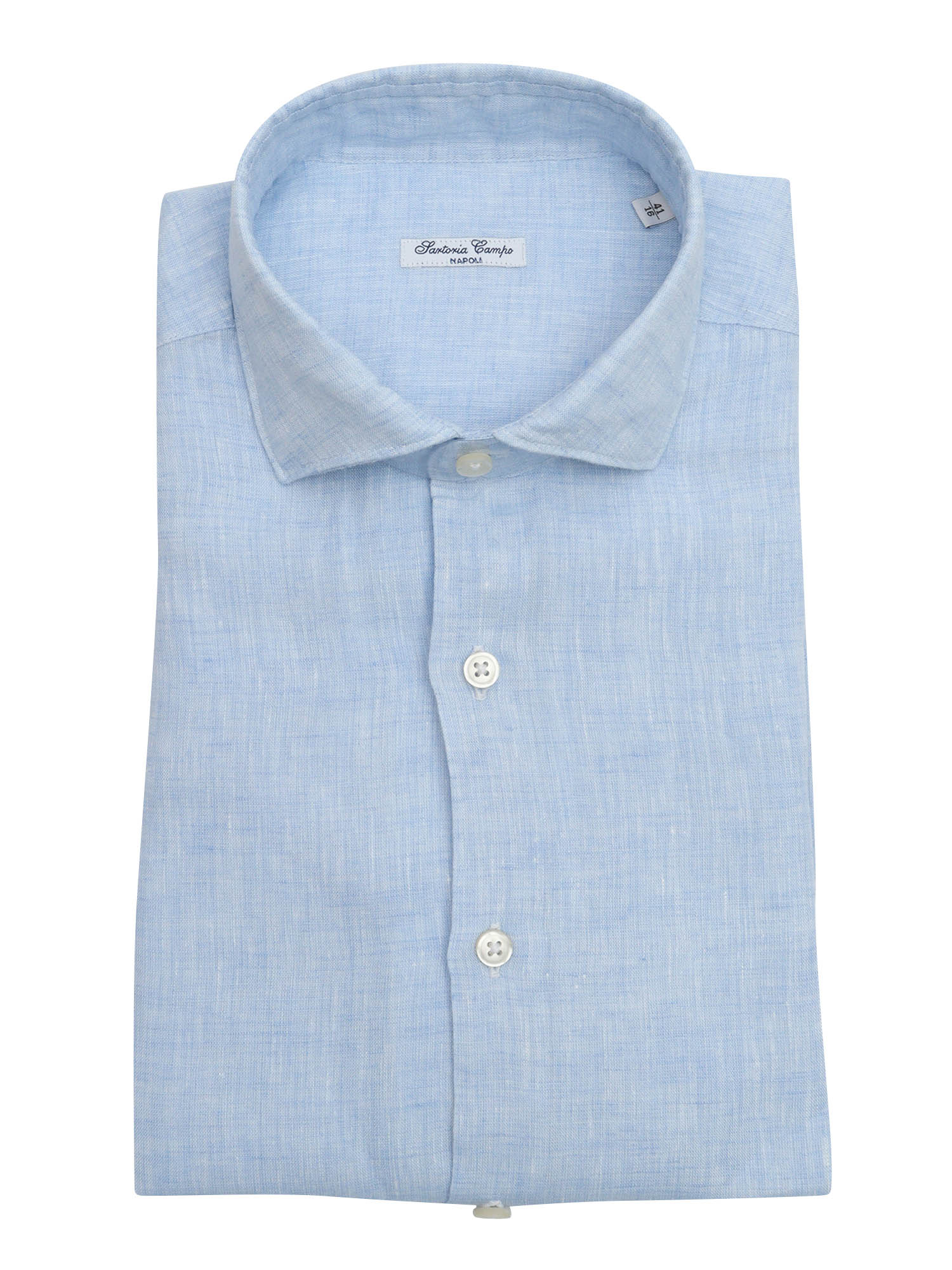 MAN SHIRT Light Blue Linen