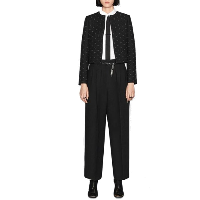 Wool And Silk Pants Black