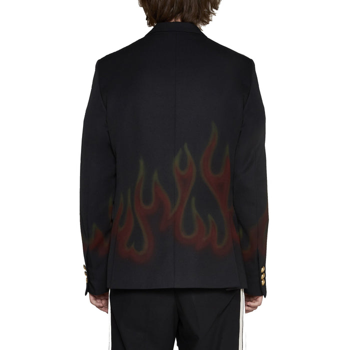 Fire Blazer Black Polyamide Virgin Wool