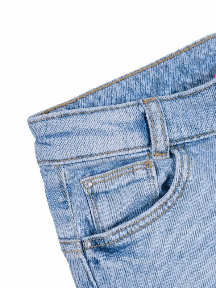Pants Blue Cotton Elastane