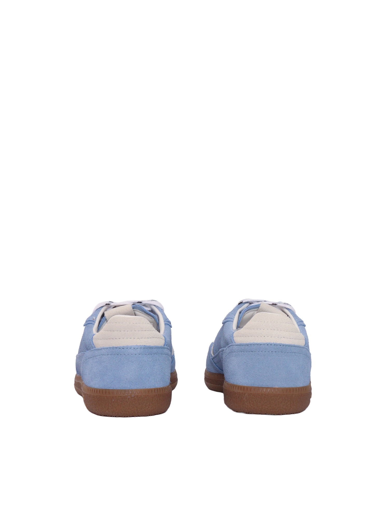 Tb.490 Rife Cornflower Blue Cream Leather Sneakers Altezza Tacco 2 Cm