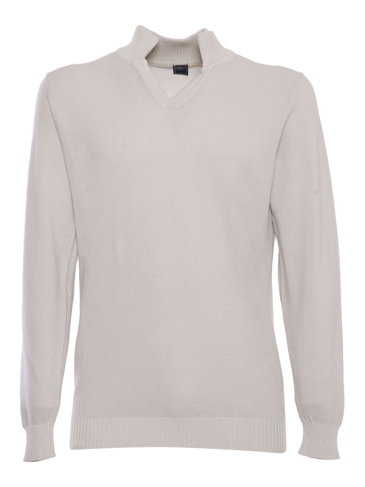 Supima Dusty sweater White Cotton Crewneck