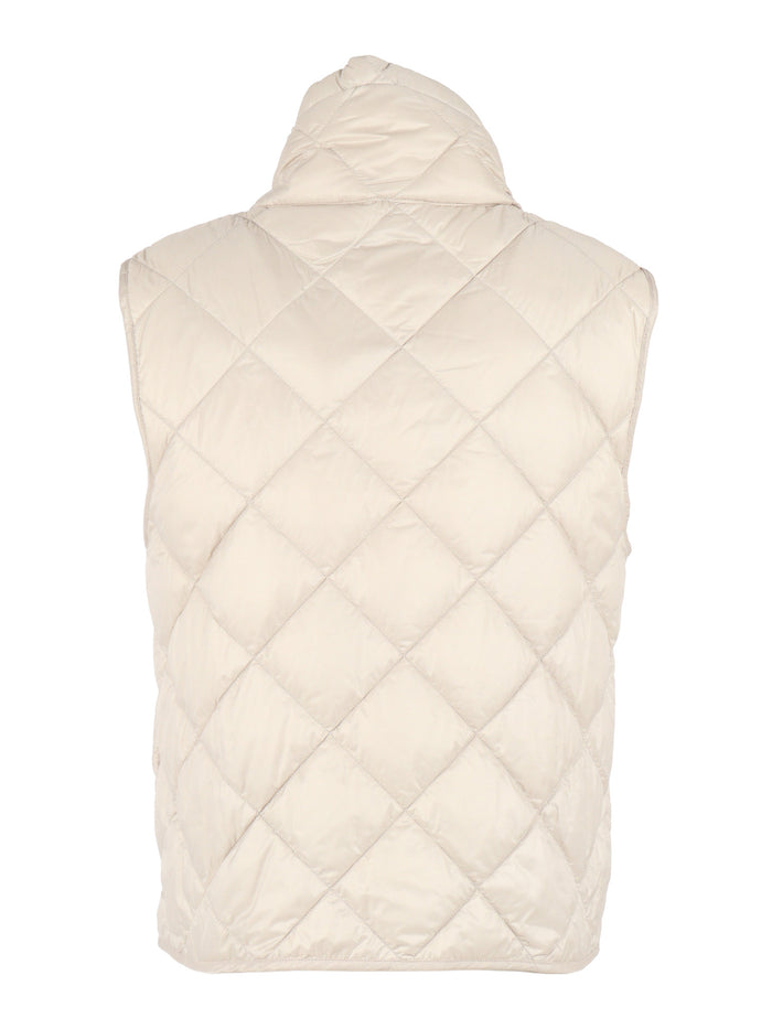 Padded Waistcoat Beige Vest
