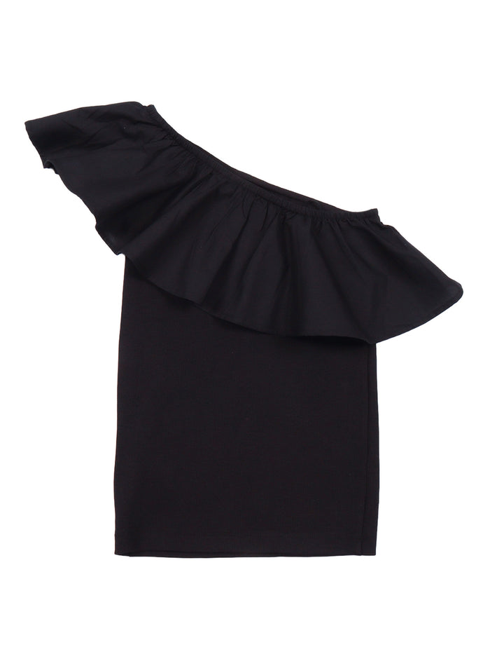 Rebecca Tops No sleeves Black Cotton Organic Elastane Top