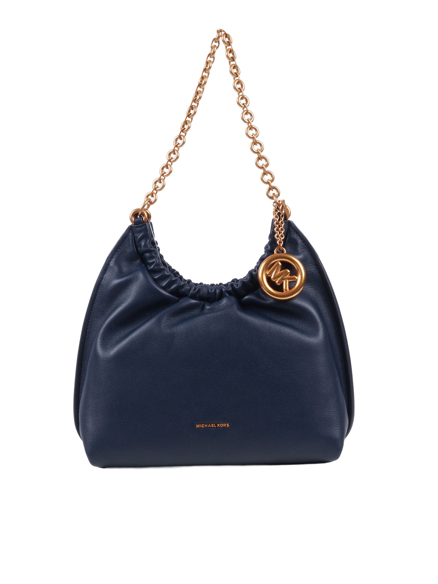 MD CINCH POUCHETTE Blue Cow Leather Handbag