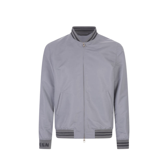 Bomber Jacket Gray Polyester