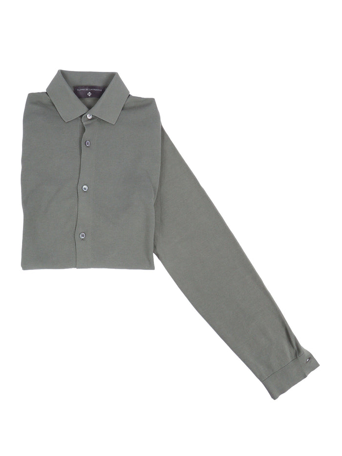 Long Sleeve Shirt Grey Cotton