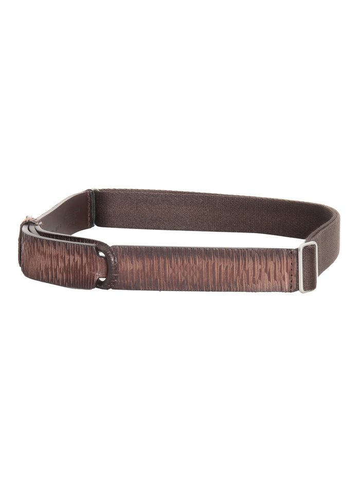 No Buckle Belt Brown Lhb Viscose