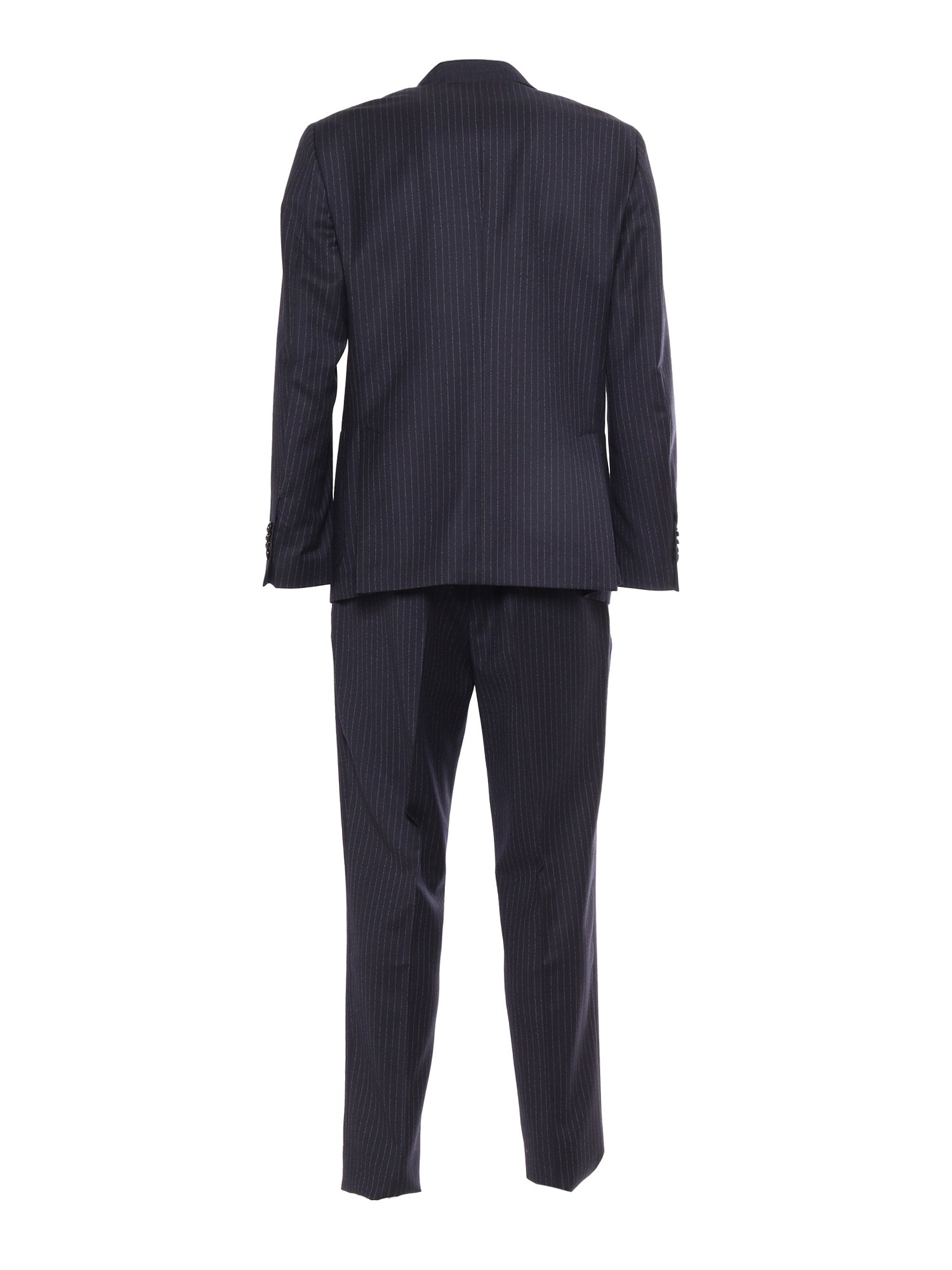 Easy Wear Drop 7 Reg Man Suit Blue Wool Single Breasted Dress