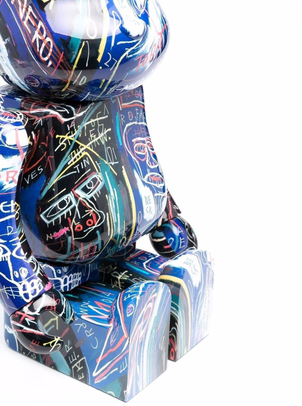 Be@rbrick Jean-Michel Basquiat #7 Blu Plastic Home Accessories