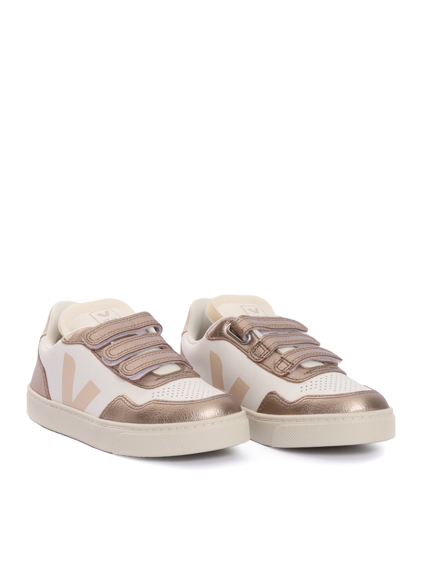 Small V-90 O.t. White_sable_bronze Sneakers White Kid