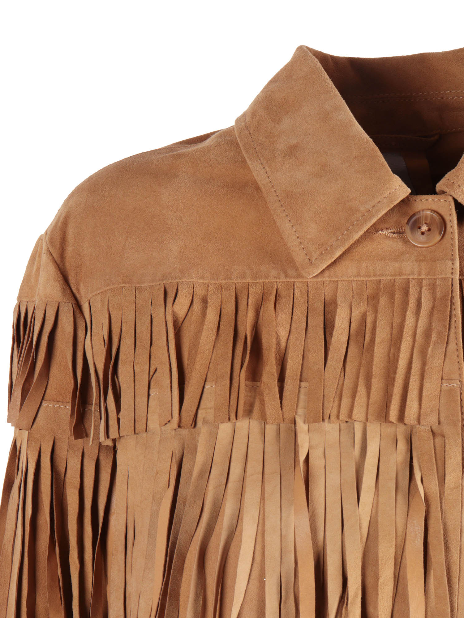 Woman Goat Suede Leather Jacket Camel Goatskin