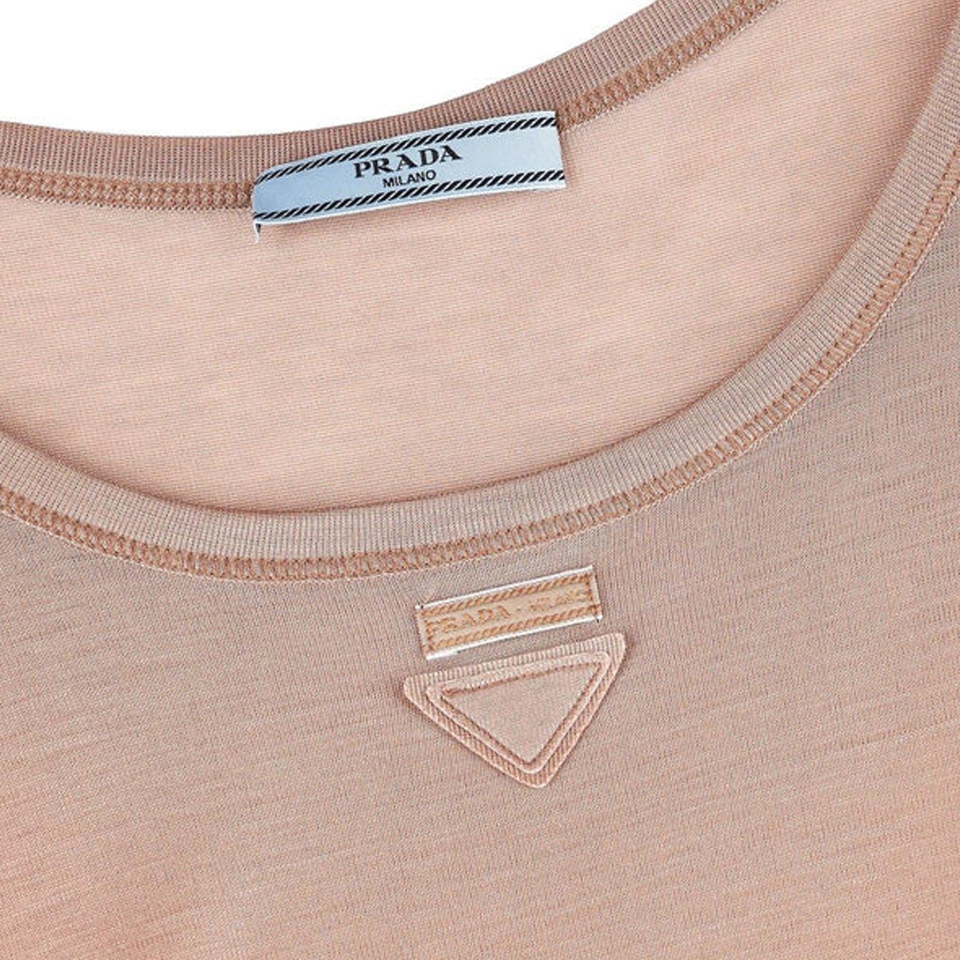 Sleeveless Logo Top Pink Silk