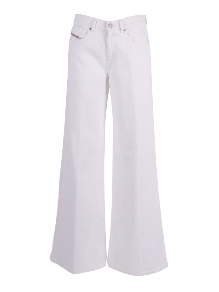 5 Pockets White Cotton Modal/elastomultiester Jean