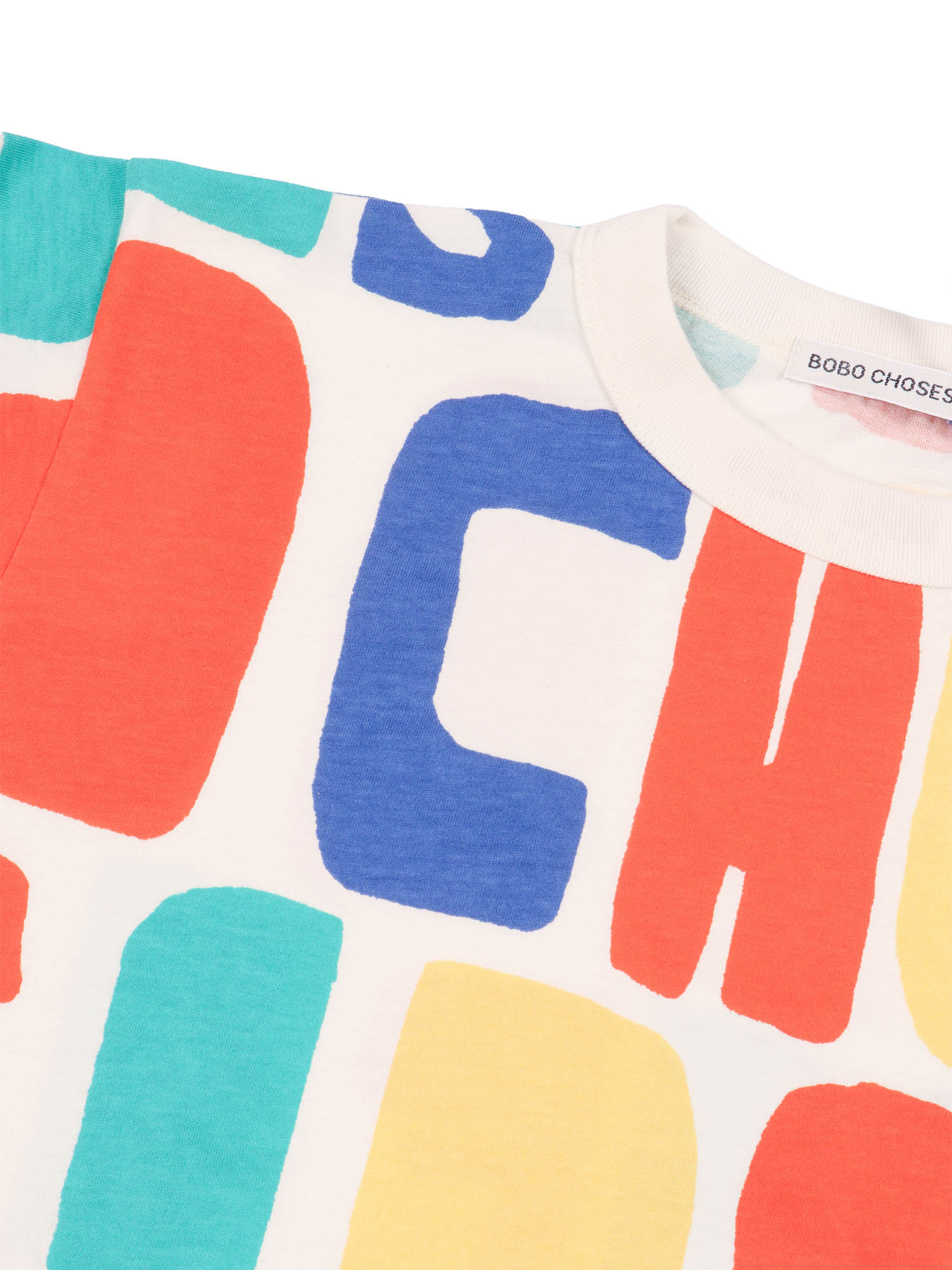 Bobo Choses Color all over T-shirt White Organic Cotton Short Sleeves