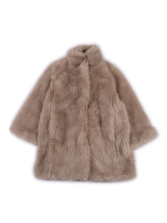 Coat Brown Polyester Fabric 2